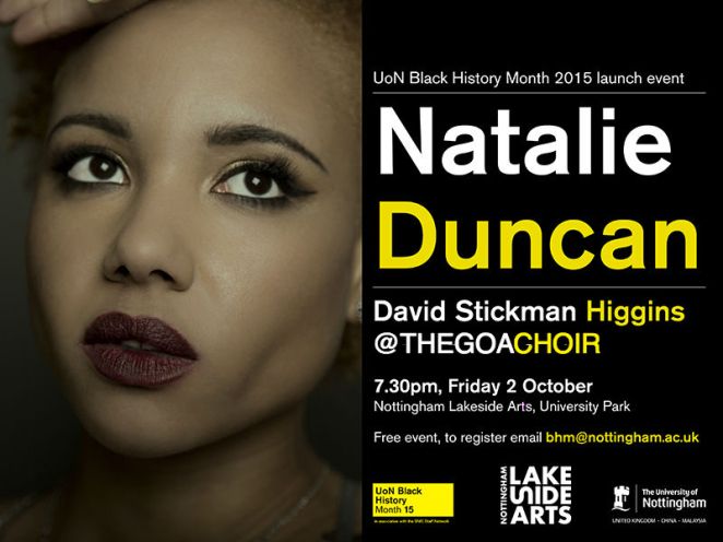 In honour of Black History Month we have been preparing to perform a special and inspiring song today by a beautifully pioneering Artist that has inspired as all. We will performing alongside the stunning Natalie Duncan @natduncanmusic  and others @LakesideArts #BlackHistoryMonthLaunch Tonite! 7:30pm https://goo.gl/D5vg7L  